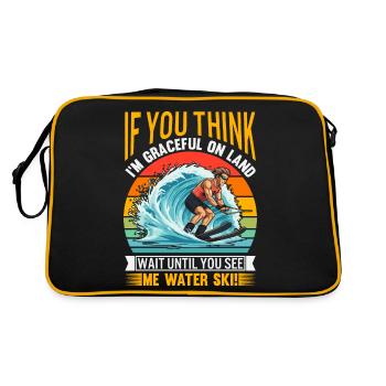 Si tu penses que je suis gracieux sur terre, attends que tu - Sac Retro - noir/or - Dos