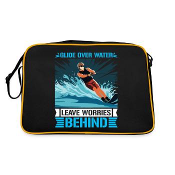Glissez sur l’eau, laissez les soucis derrière vous. - Sac Retro - noir/or - Dos