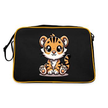 Bébé tigre - Sac Retro - noir/or - Dos