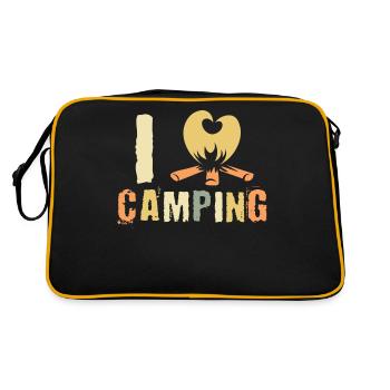 Camper Campfire Bonfire I Love Camping - Retro Bag - black/gold - Back