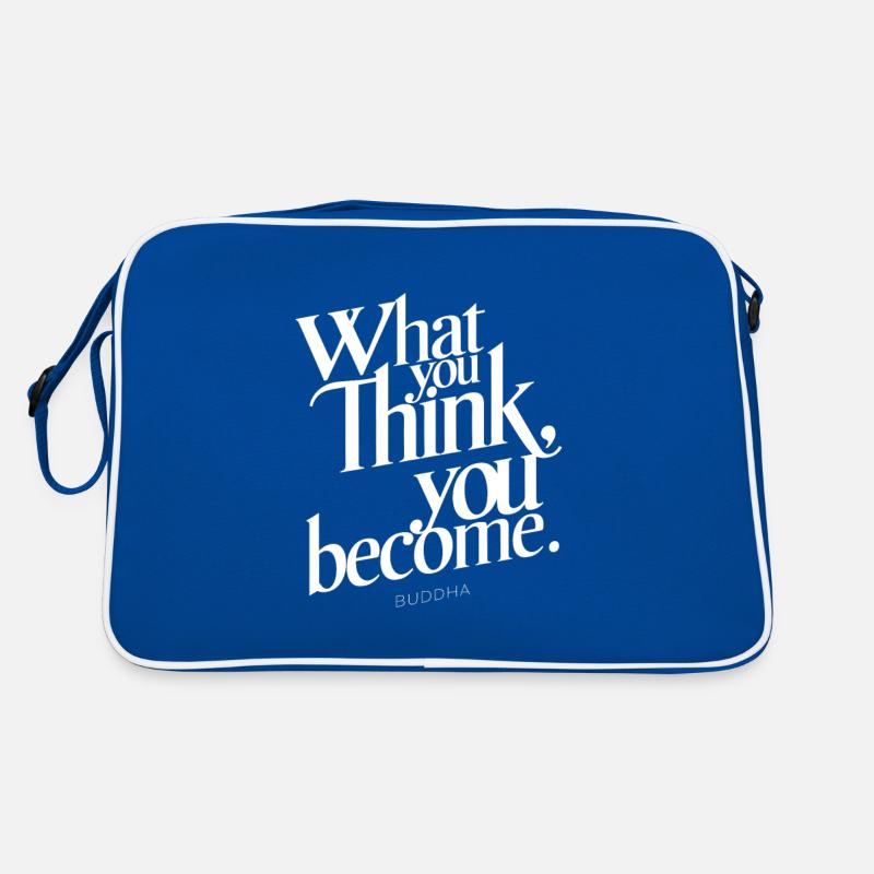 Buddha what you think you become Retro Bag