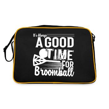 It's Always A Good Time For Broomball - Retro Bag - black/gold - Back