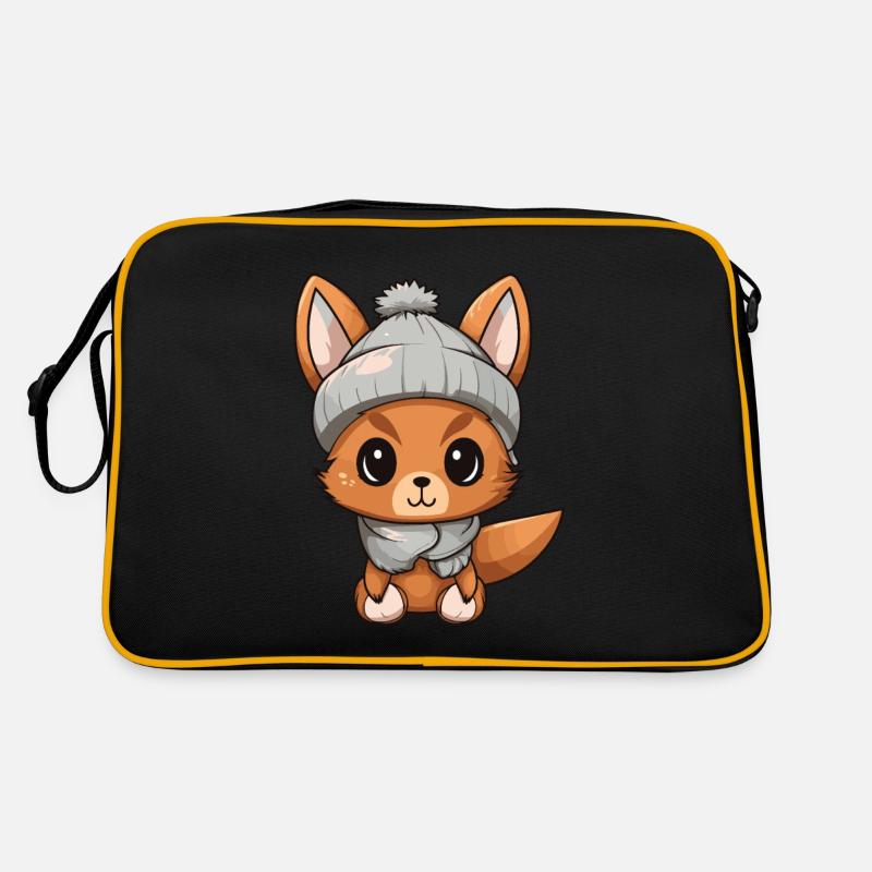 Eichhörnchen Winter Tier Baby Comic Retro Tasche