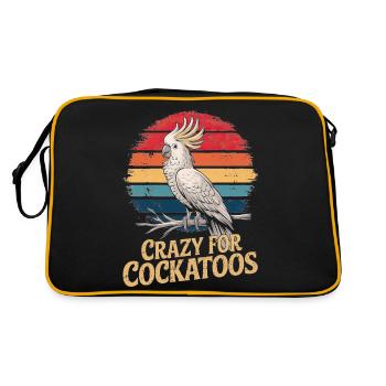 Verrückt Nach Kakadus Lustige Papageien - Sac Retro - noir/or - Dos