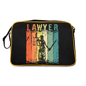 Avocat, Justice, Avocat, Avocat, - Sac Retro - noir/or - Dos