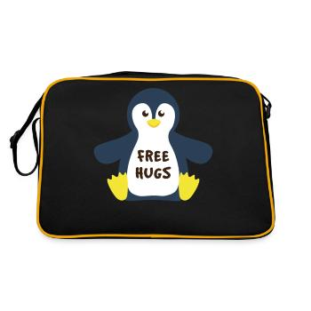 Câlins gratuits Hiver Oiseau de mer arctique Pingouin - Sac Retro - noir/or - Dos