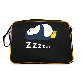 Zzzzzzz Manchot oiseau de mer arctique d’hiver - Sac Retro - noir/or - Dos