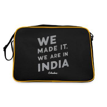 Columbus we made it. we are in india - Retro Bag - black/gold - Back