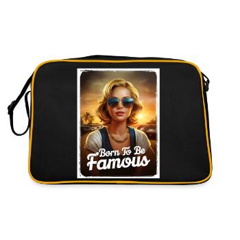 Born to be famous girl lunettes de soleil coucher de soleil - Sac Retro - noir/or - Dos