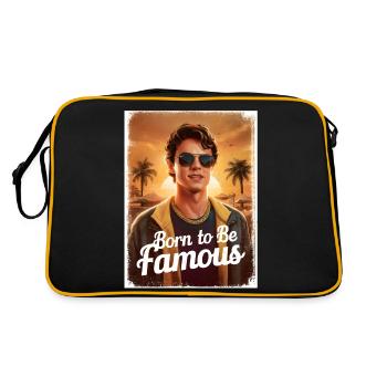 Né pour être un garçon célèbre - Sac Retro - noir/or - Dos