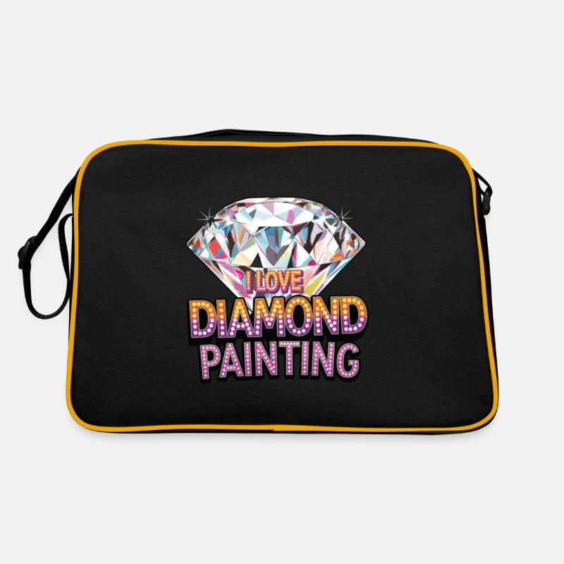 Diamond Painting Diamond Painter - Retro Tasche - Schwarz/Gold