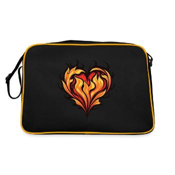 Cœur Feu Amour - Sac Retro - noir/or - Dos