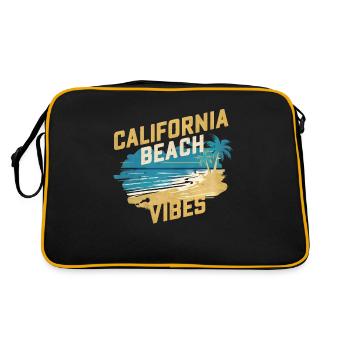 Ambiance de la plage californienne - Sac Retro - noir/or - Dos