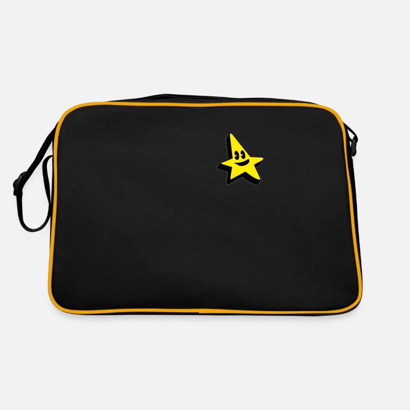 STERN BRUSTTASCHE - Retro Tasche - Schwarz/Gold