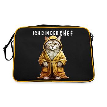 CAT BATHROBE I'M THE - Retro Bag - black/gold - Back