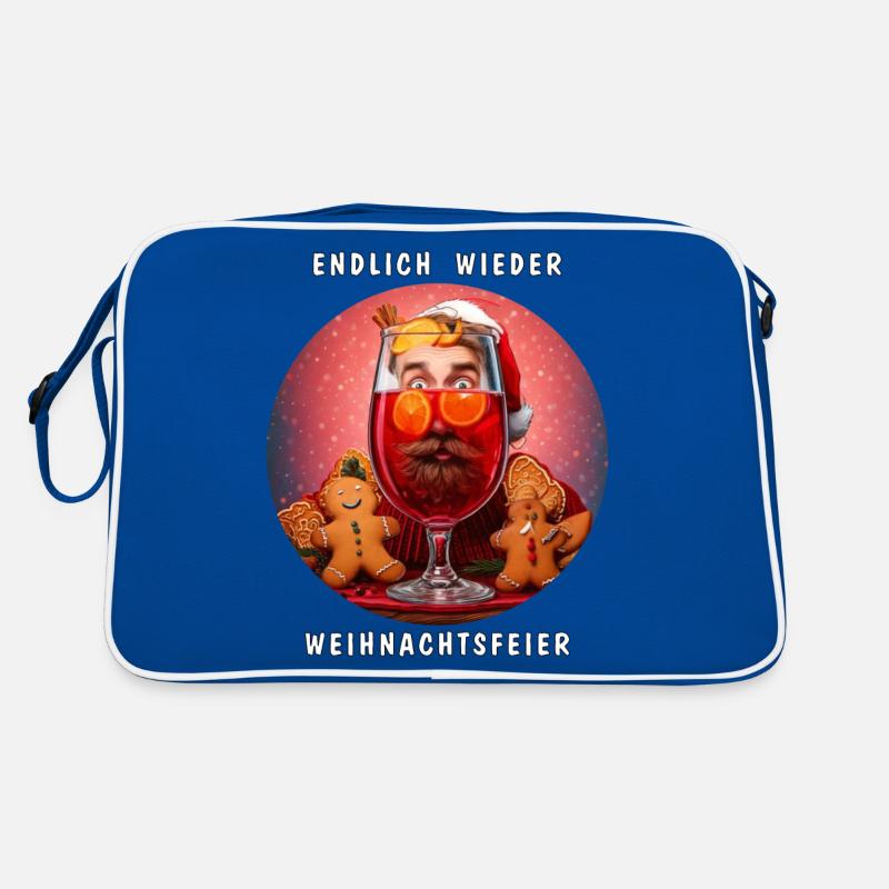 GLÜHWEIN ENDLICH WIEDER WEIHNACHTSFEIER Retro Tasche