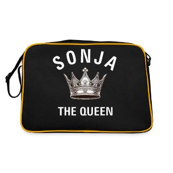 SONJA THE QUEEN - Retro Tasche - Schwarz/Gold - Hinten