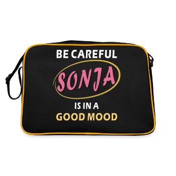 SONJA IS IN A GOOD MOOD - Retro Tasche - Schwarz/Gold - Hinten