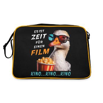 GOOSE C’EST L’HEURE D’ALLER AU CINÉMA - Sac Retro - noir/or - Dos