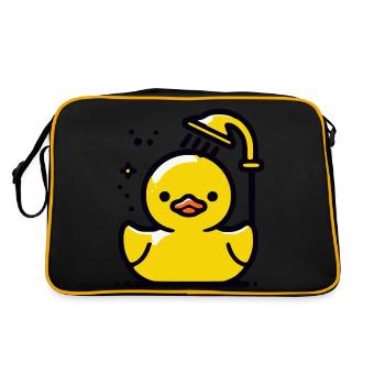 Squeaky Duck Yellow Duck Shower - Retro Bag - black/gold - Back