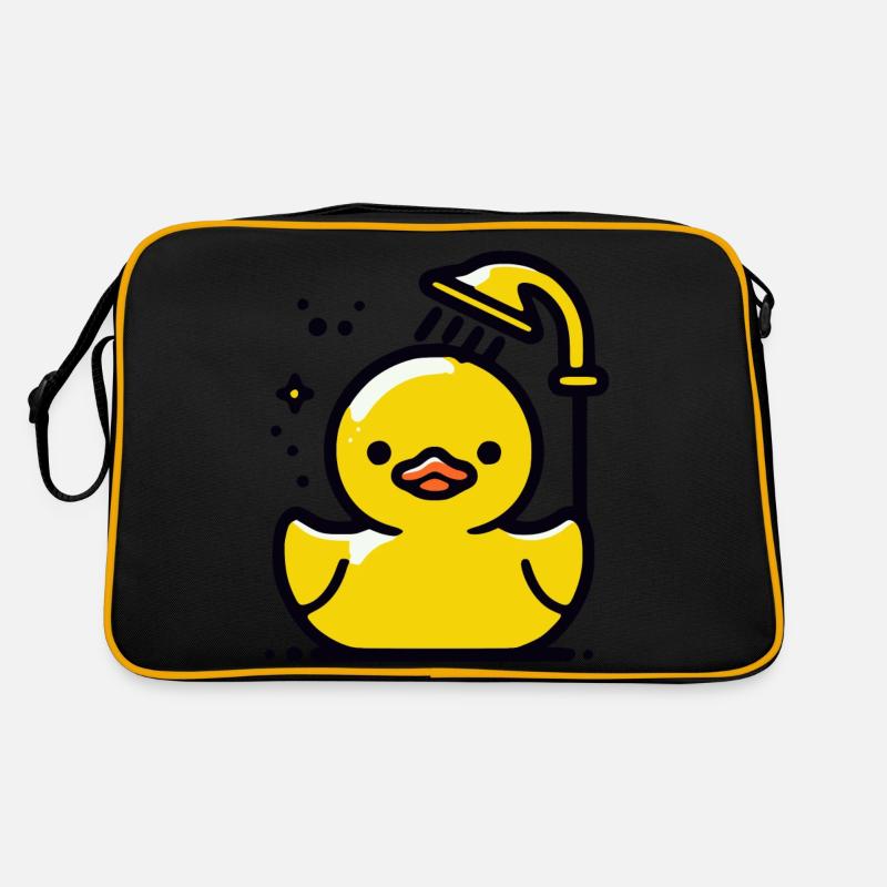 Quietschente gelbe Ente Dusche Retro Tasche