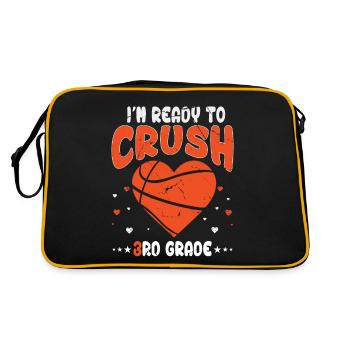 I M READY TO CRUSH 3RD GRADE - Retro Bag - black/gold - Back