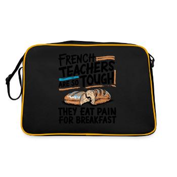 French teachers are tough - Retro Bag - black/gold - Back
