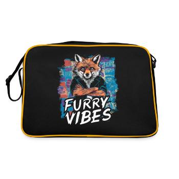 Furry Vibes – Show your furry passion - Retro Bag - black/gold - Back