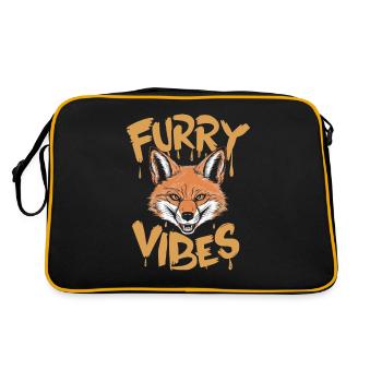 Furry Vibes – Bonne humeur pour les fans de furry - Sac Retro - noir/or - Dos