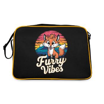 Furry Vibes – Show your furry passion - Retro Bag - black/gold - Back