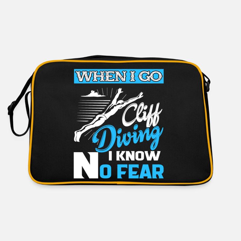 Cliff Diving When I Go Cliff Diving I Know No Fear Retro Bag