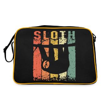 Paresseuse, sieste, lente, lente, lente, paresseuse - Sac Retro - noir/or - Dos