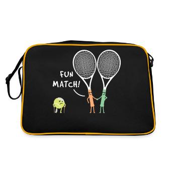 Sport Racket Fun Match Racquet Tennis - Retro Bag - black/gold - Back