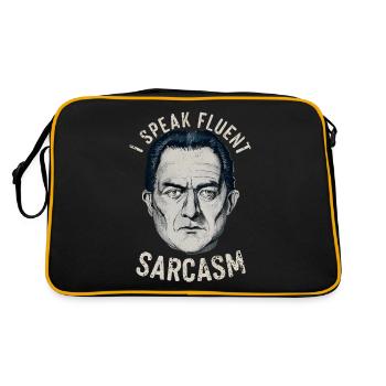 I speak fluent sarcasm - Retro Bag - black/gold - Back