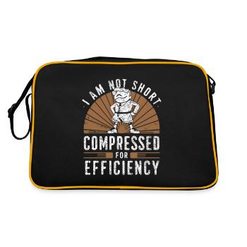 I am not short compressed for efficiency - Retro Bag - black/gold - Back