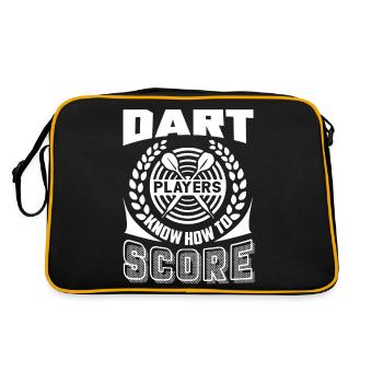 Darts Players Know How To Score - Retro Bag - black/gold - Back