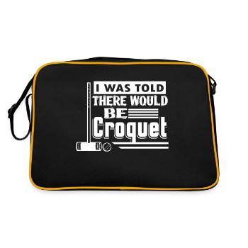 I Was Told There Would Be Croquet - Retro Bag - black/gold - Back
