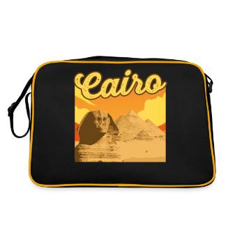 Hiéroglyphes Le Caire Mythologie égyptienne - Sac Retro - noir/or - Dos