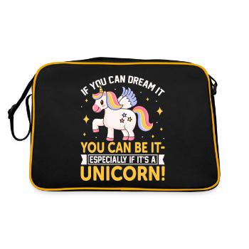If you can dream it, you can be it - especially if - Retro Bag - black/gold - Back