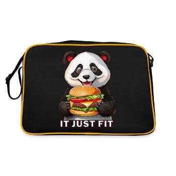 PANDA BEAR BURGER IT JUST FIT - Retro Bag - black/gold - Back