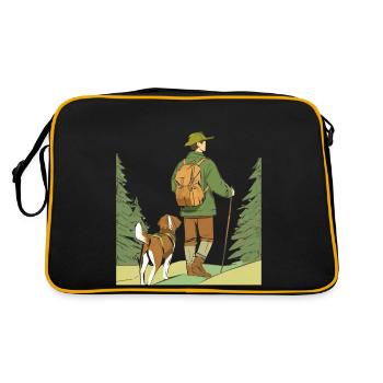FORESTER, RANGER, HUNTER - Retro Bag - black/gold - Back