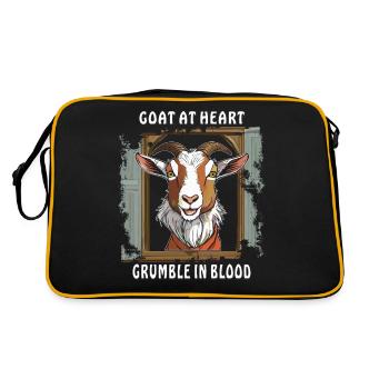 ZIEGE GOAT AT HEART GRUMBLE IN BLOOD - Retro Bag - black/gold - Back