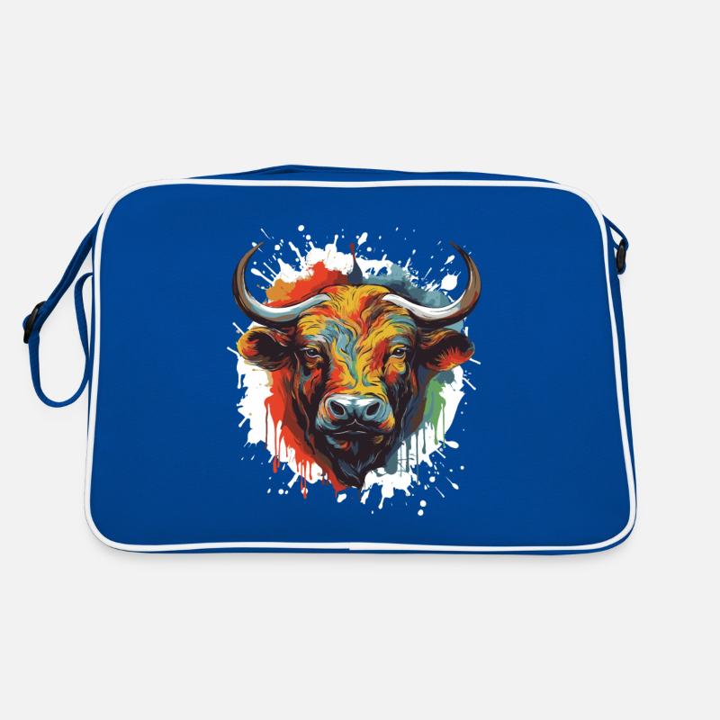 Bulle Kopf Porträt Tier Taurus Pop Art Retro Tasche
