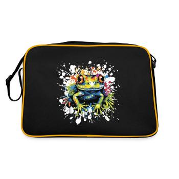 Frog Pop Art - Retro Bag - black/gold - Back