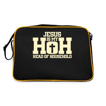 Jésus est mon chef de famille HOH - Sac Retro - noir/or - Dos