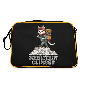 Meowtain Climber Cat Summit Adventure - Sac Retro - noir/or - Dos