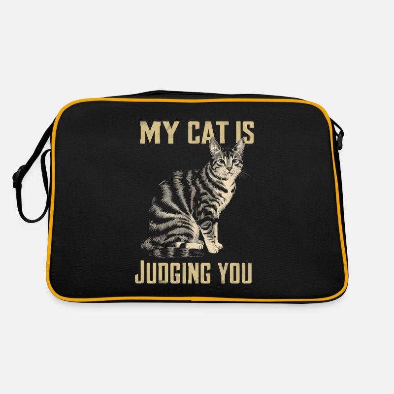 Meine Katze verurteilt dich Retro Tasche