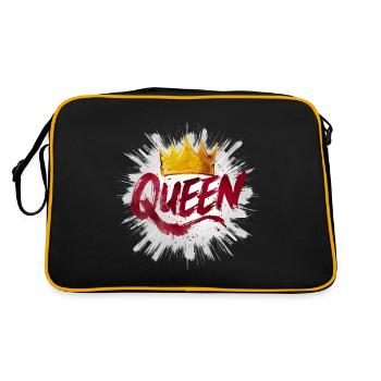 Queen with diadem - Retro Bag - black/gold - Back