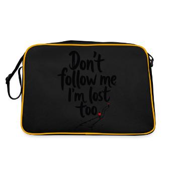 QUOTE TREND - Retro Bag - black/gold - Back