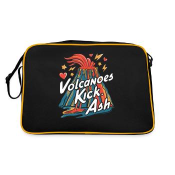 Volcan – Cendres, lave et feu - Sac Retro - noir/or - Dos